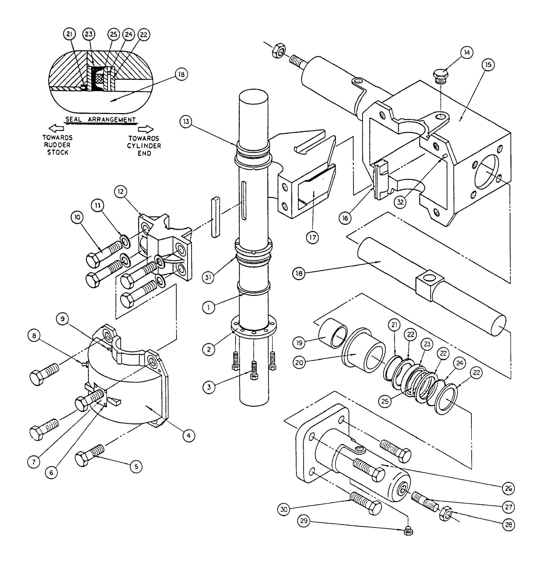 Model T10 and T11 Actuator Assembly Diagram