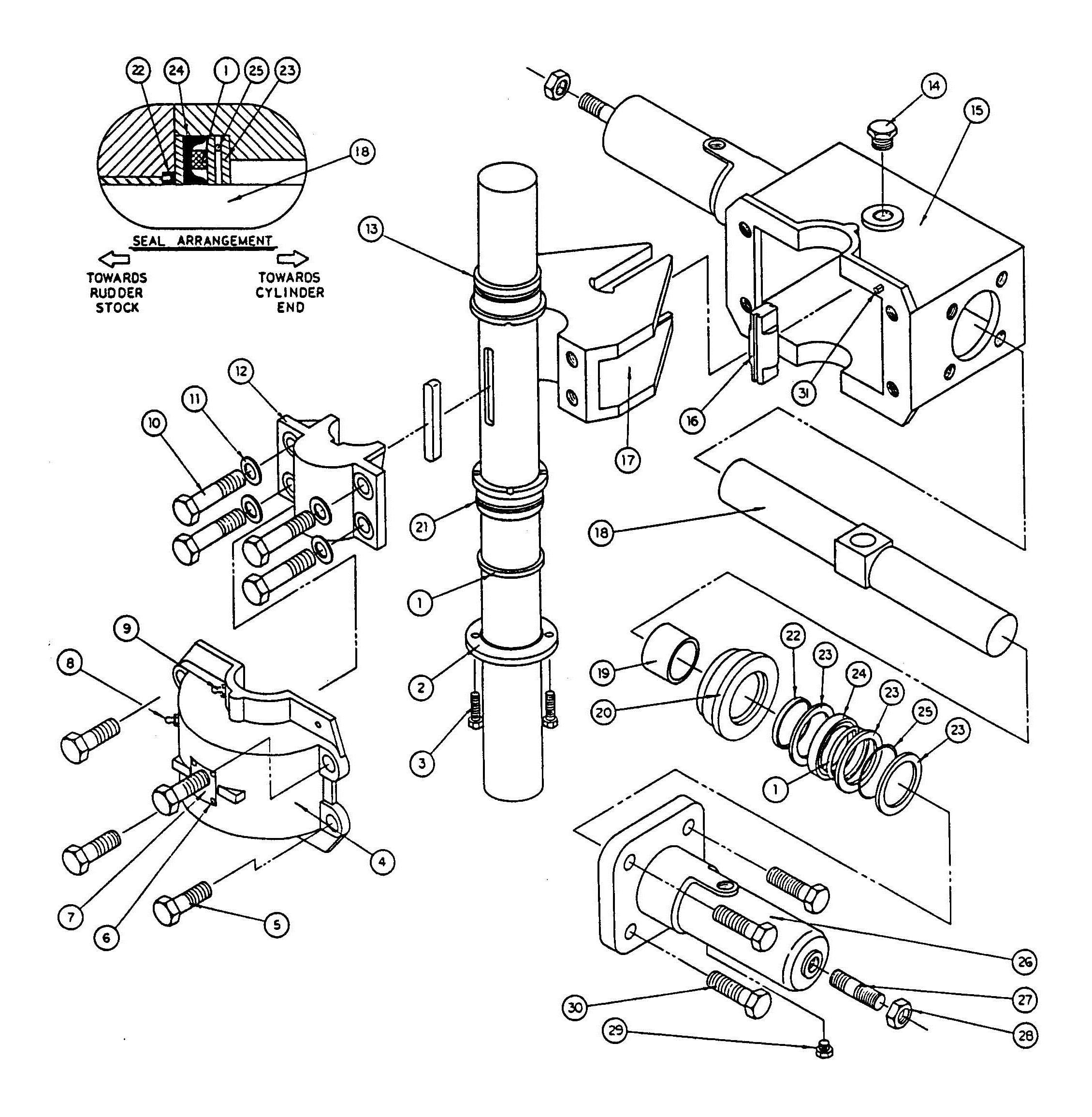 Model T2 Actuator Assembly Diagram